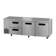 Hoshizaki Hoshizaki ULR93B-D2 Undercounter 93” Side Mount Refrigerator – Two Doors / Two Drawers