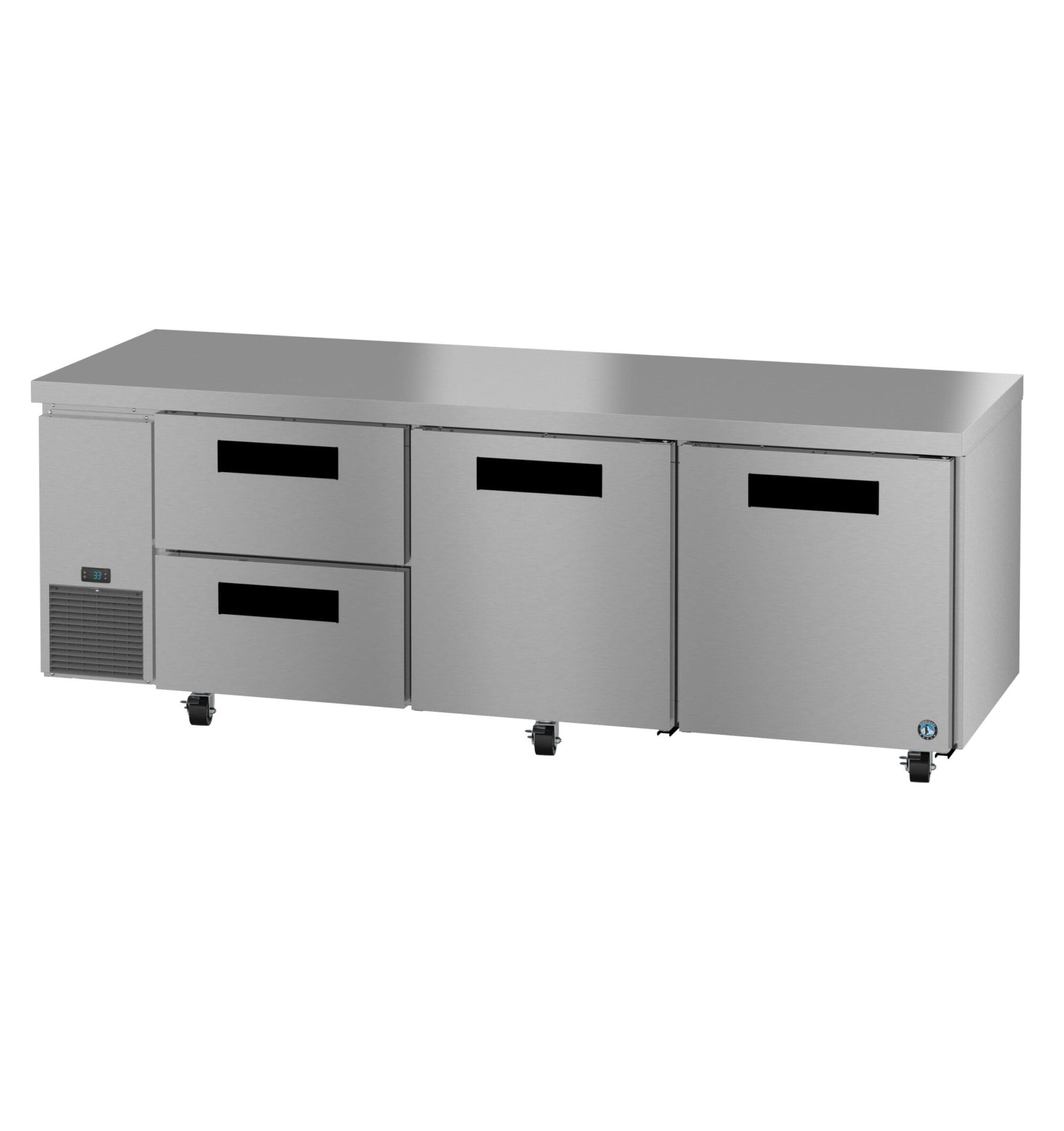 Hoshizaki Hoshizaki ULR93B-D2 Undercounter 93” Side Mount Refrigerator – Two Doors / Two Drawers