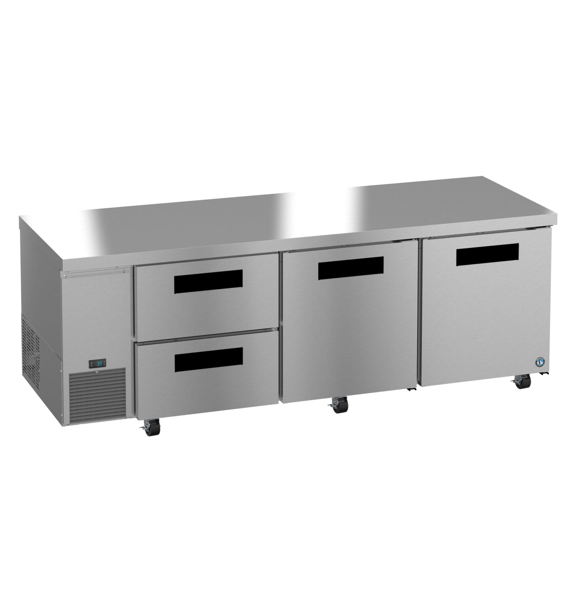 Hoshizaki Hoshizaki ULR93B-D2 Undercounter 93” Side Mount Refrigerator – Two Doors / Two Drawers