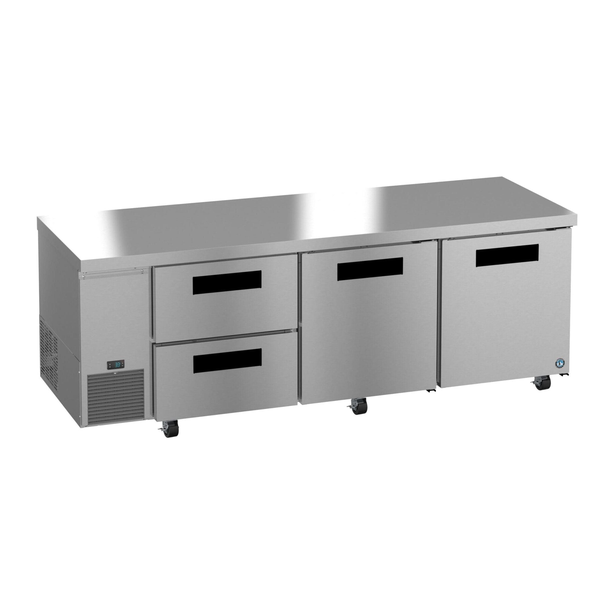 Hoshizaki Hoshizaki ULR93B-D2 Undercounter 93” Side Mount Refrigerator – Two Doors / Two Drawers