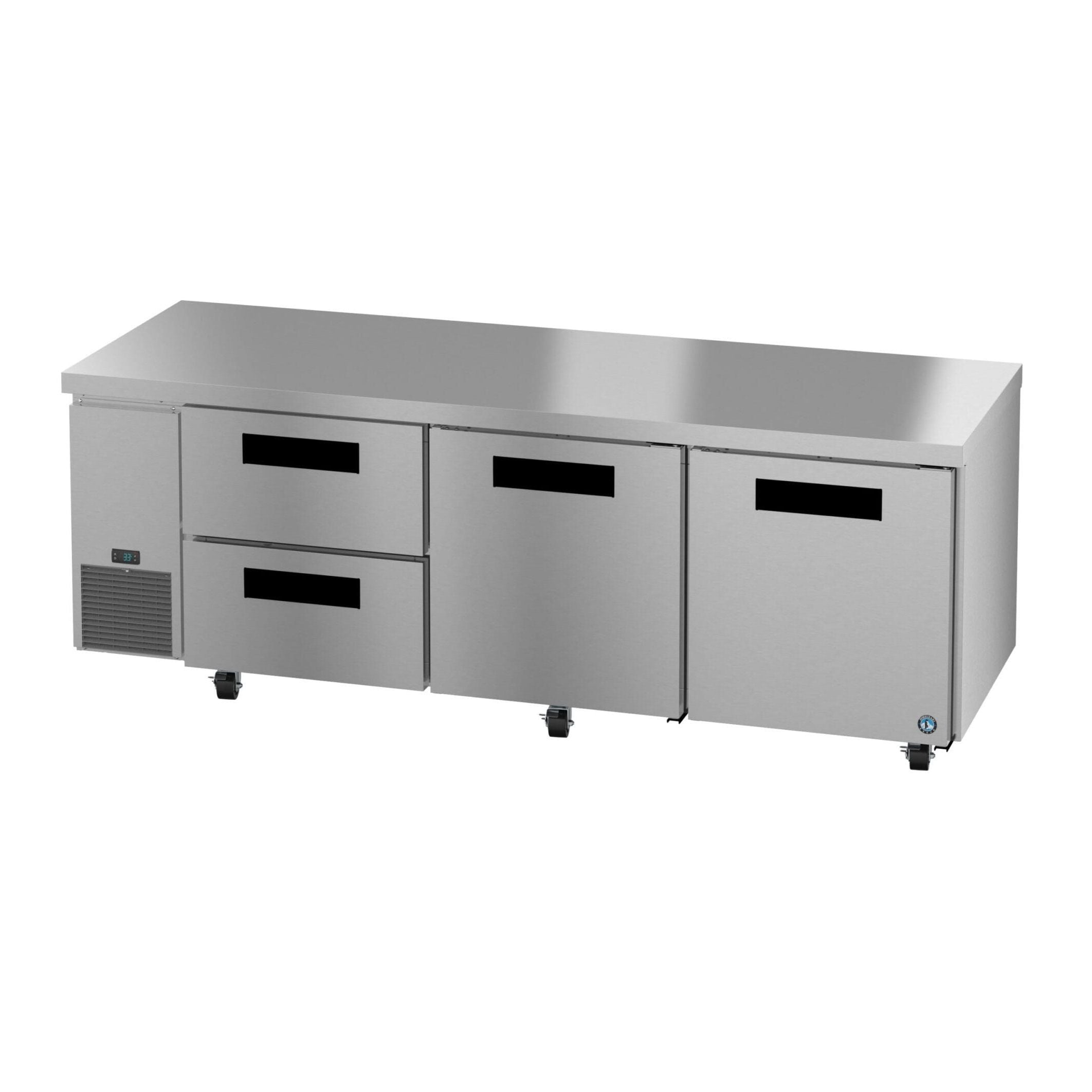 Hoshizaki Hoshizaki ULR93B-D2 Undercounter 93” Side Mount Refrigerator – Two Doors / Two Drawers