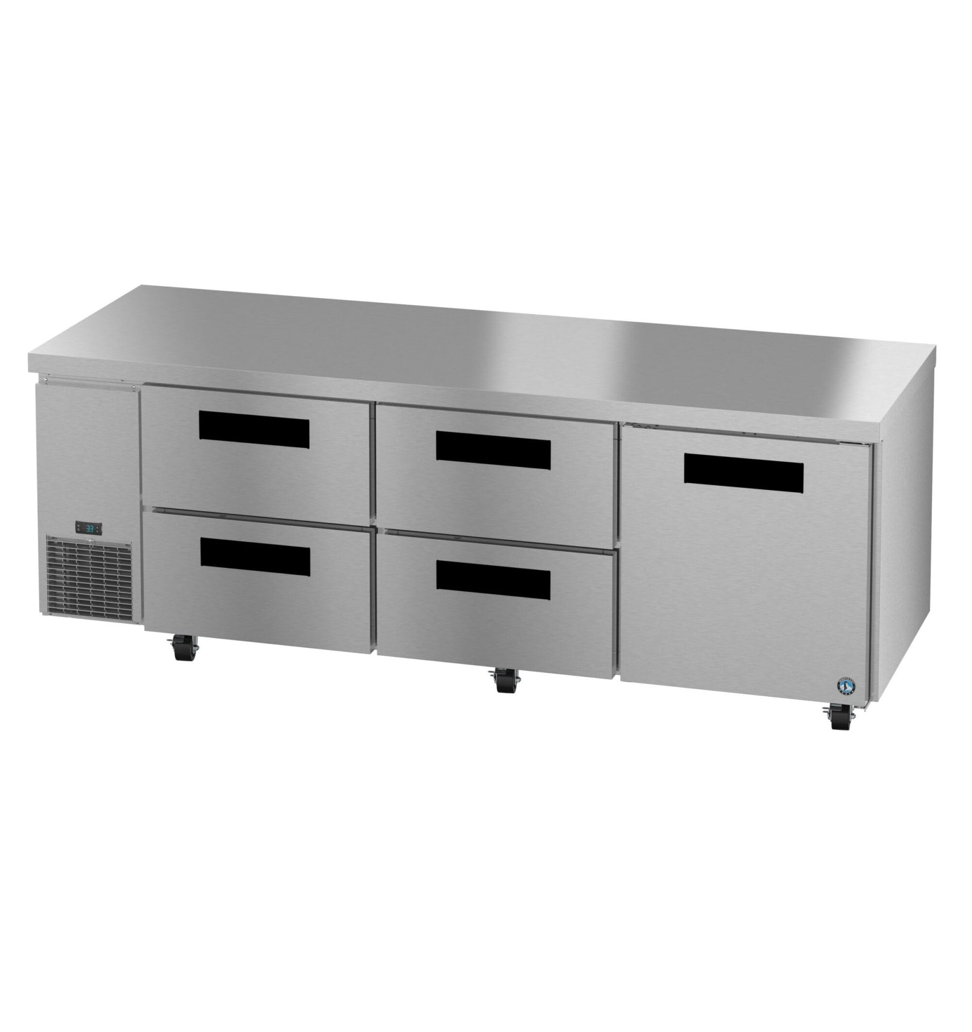 Hoshizaki Hoshizaki ULR93B-D4 93" Undercounter Side Mount Refrigerator – One Door / Four Drawers