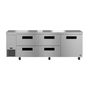 Hoshizaki Hoshizaki ULR93B-D4 93" Undercounter Side Mount Refrigerator – One Door / Four Drawers