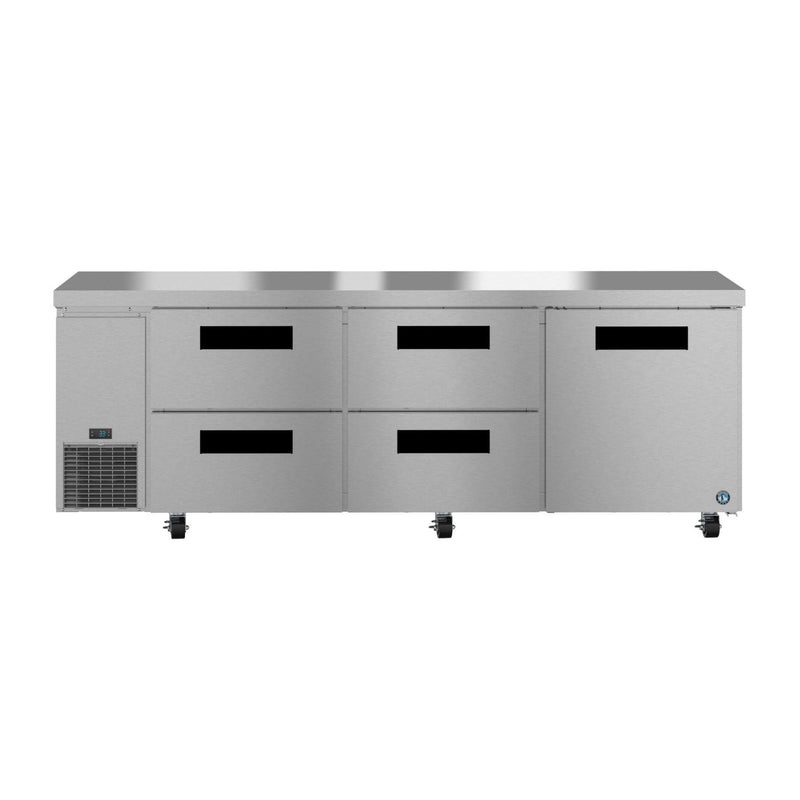 Hoshizaki Hoshizaki ULR93B-D4 93" Undercounter Side Mount Refrigerator – One Door / Four Drawers