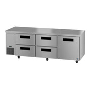Hoshizaki Hoshizaki ULR93B-D4 93" Undercounter Side Mount Refrigerator – One Door / Four Drawers