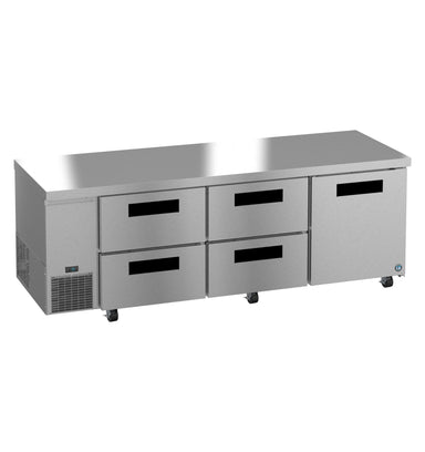 Hoshizaki Hoshizaki ULR93B-D4 93" Undercounter Side Mount Refrigerator – One Door / Four Drawers