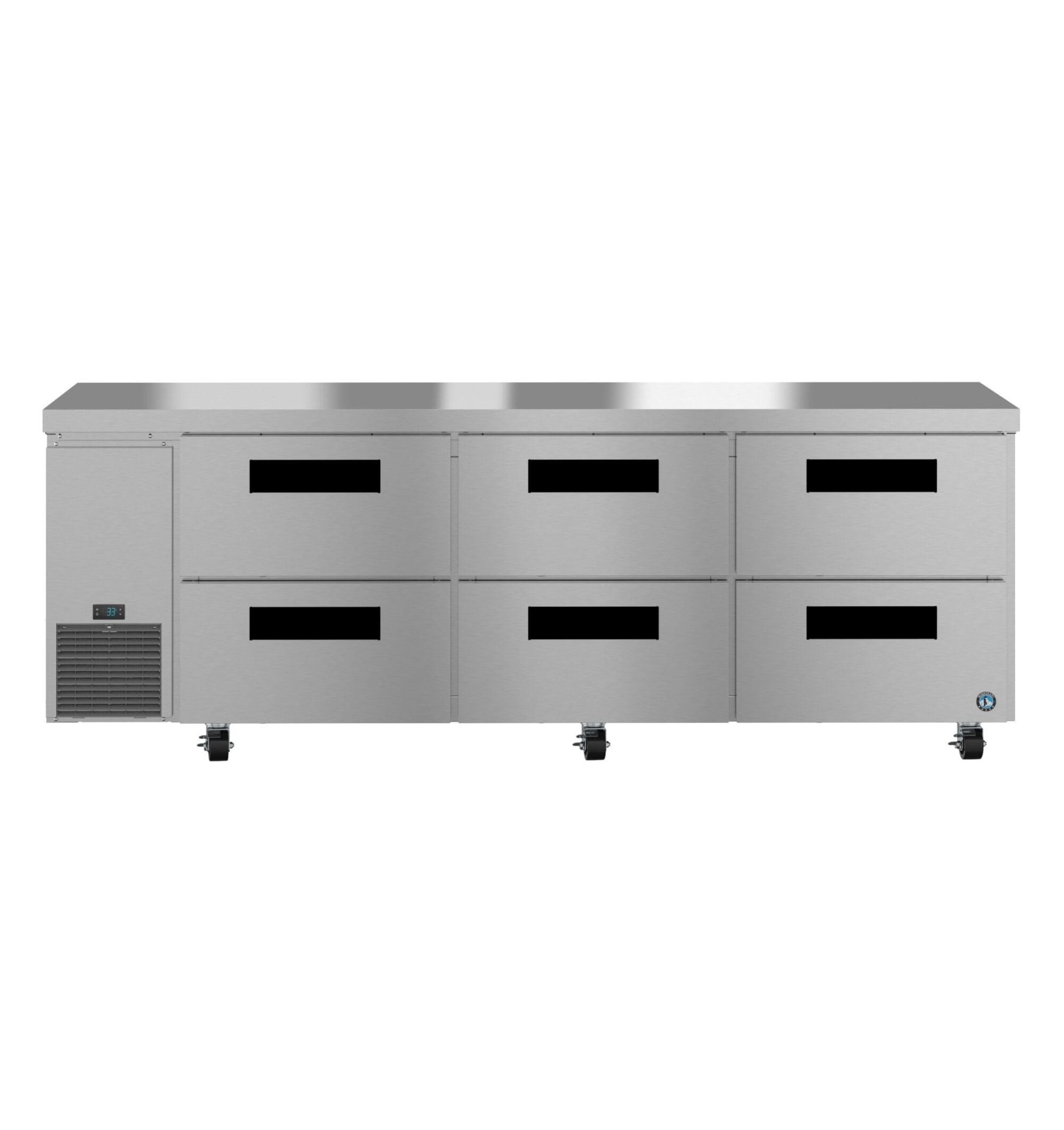 Hoshizaki Hoshizaki ULR93B-D6 Undercounter 93” Side Mount Refrigerator – Six Drawers