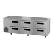 Hoshizaki Hoshizaki ULR93B-D6 Undercounter 93” Side Mount Refrigerator – Six Drawers