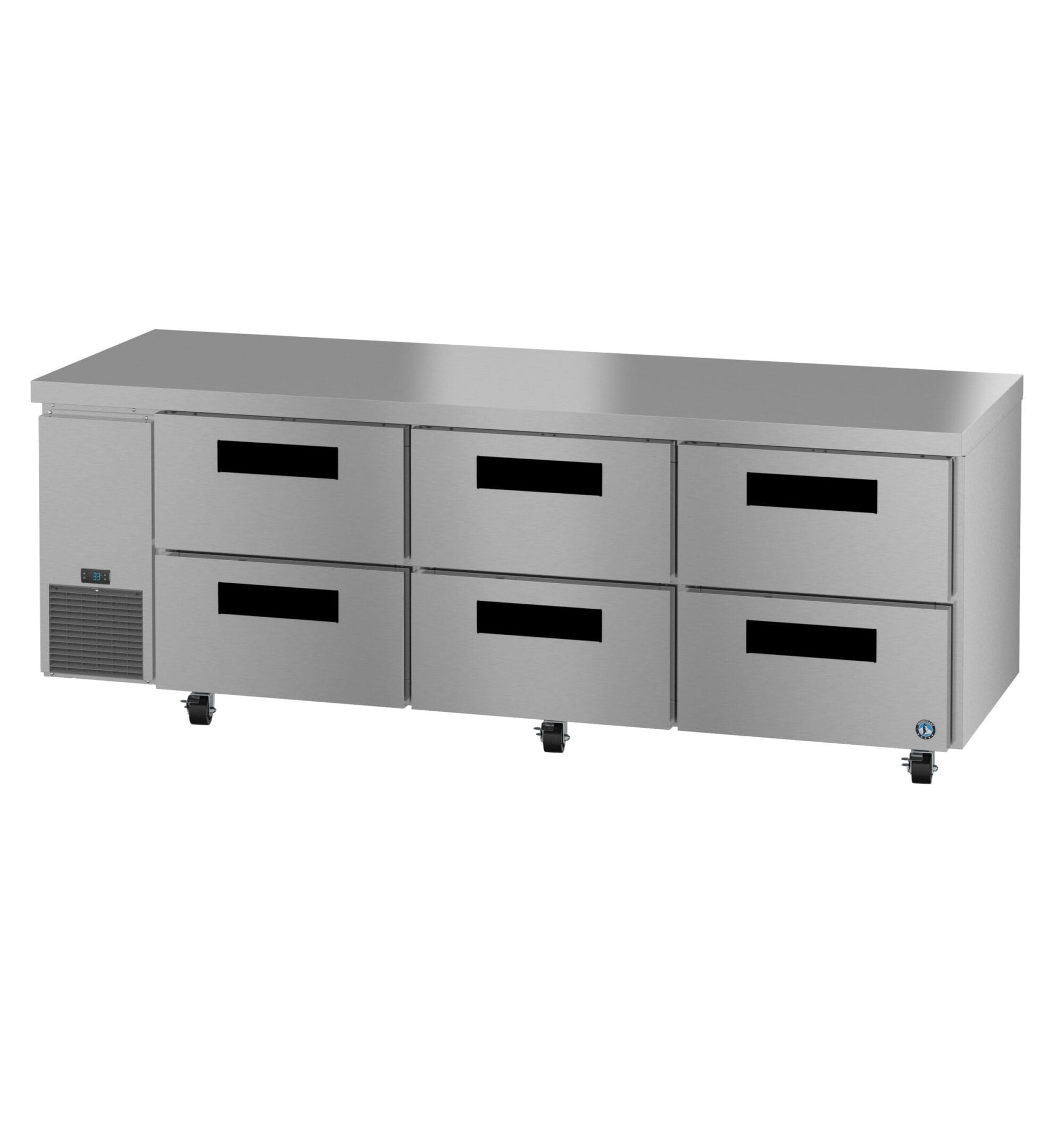 Hoshizaki Hoshizaki ULR93B-D6 Undercounter 93” Side Mount Refrigerator – Six Drawers