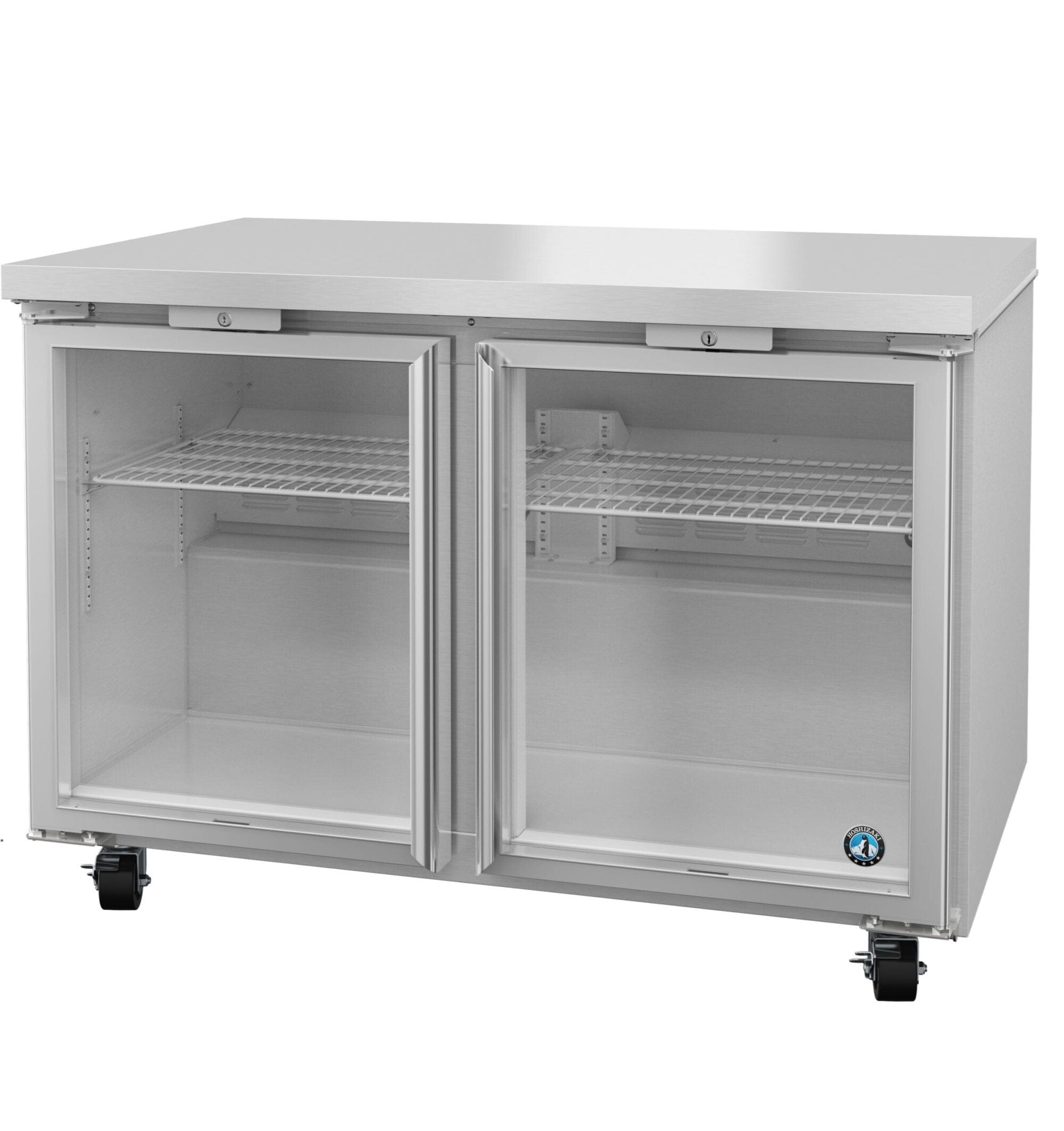 Hoshizaki Hoshizaki UR48B-GLP01 Undercounter Low Profile Refrigerator – 48” Two-Section with Glass Doors