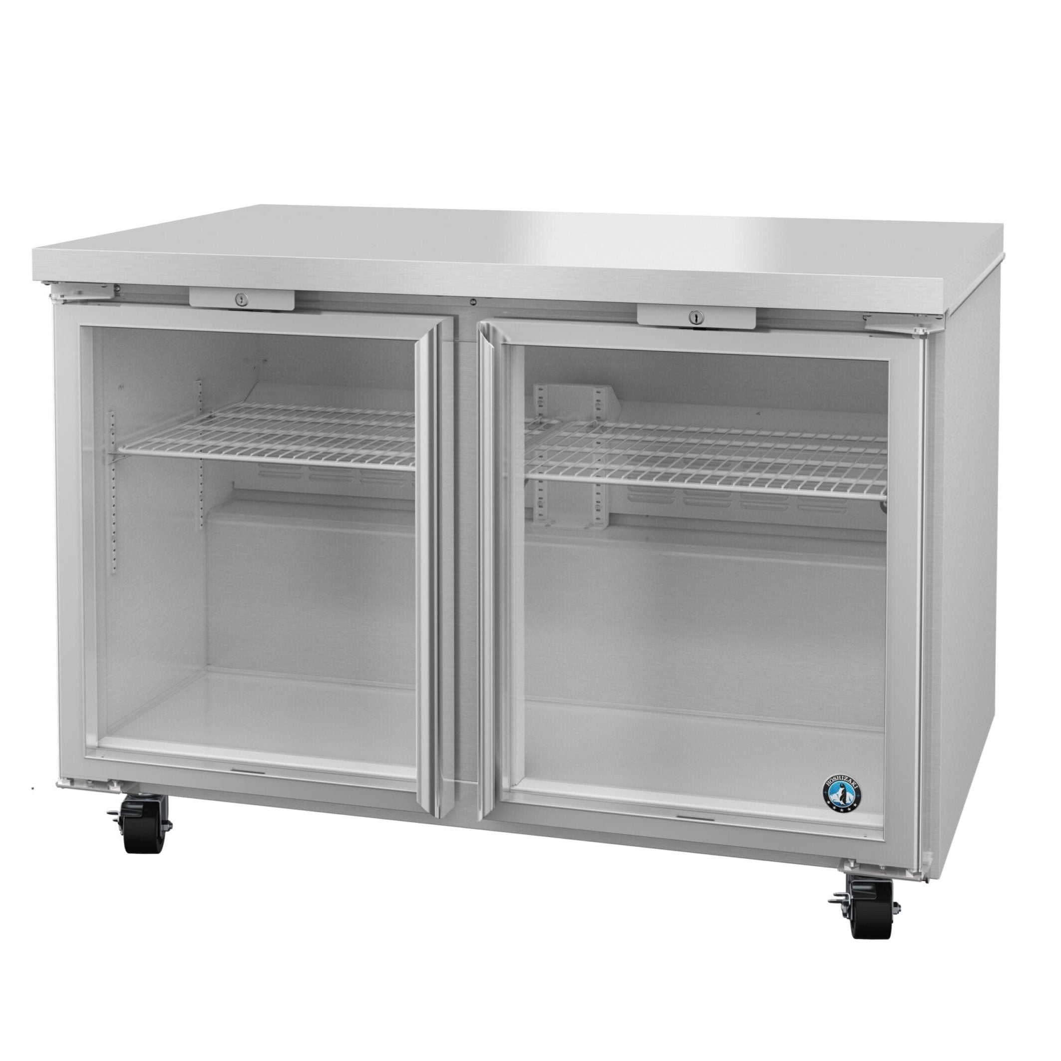 Hoshizaki Hoshizaki UR48B-GLP01 Undercounter Low Profile Refrigerator – 48” Two-Section with Glass Doors