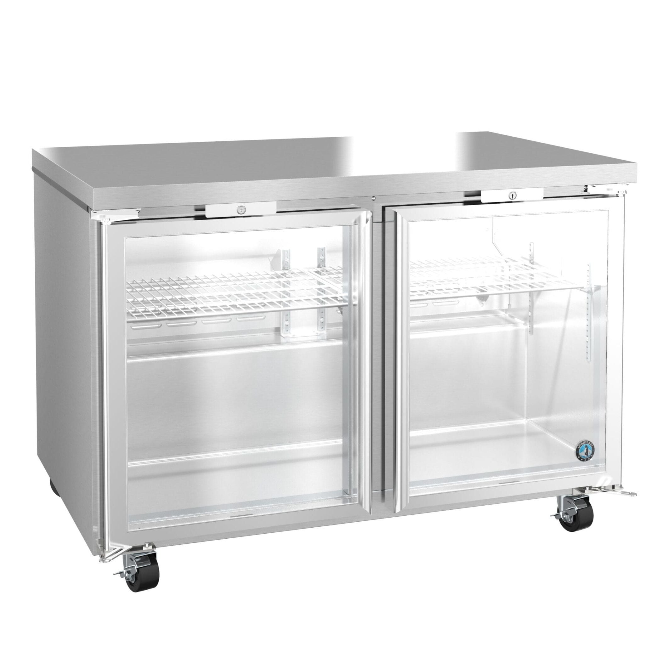 Hoshizaki Hoshizaki UR48B-GLP01 Undercounter Low Profile Refrigerator – 48” Two-Section with Glass Doors