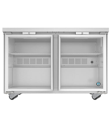 Hoshizaki Hoshizaki UR48B-GLP01 Undercounter Low Profile Refrigerator – 48” Two-Section with Glass Doors