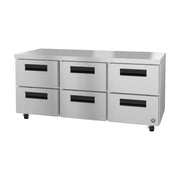 Hoshizaki Hoshizaki UR72B-D6 Undercounter Refrigerator – 72” Three-Section with Six Drawers