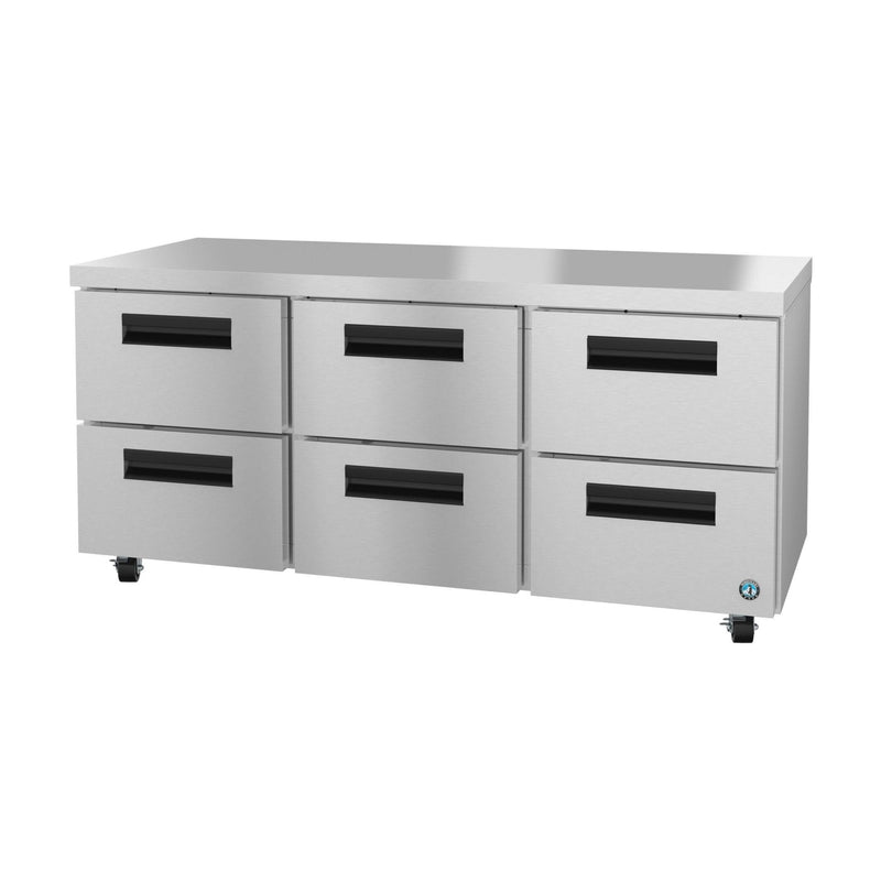 Hoshizaki Hoshizaki UR72B-D6 Undercounter Refrigerator – 72” Three-Section with Six Drawers