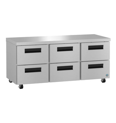 Hoshizaki Hoshizaki UR72B-D6 Undercounter Refrigerator – 72” Three-Section with Six Drawers