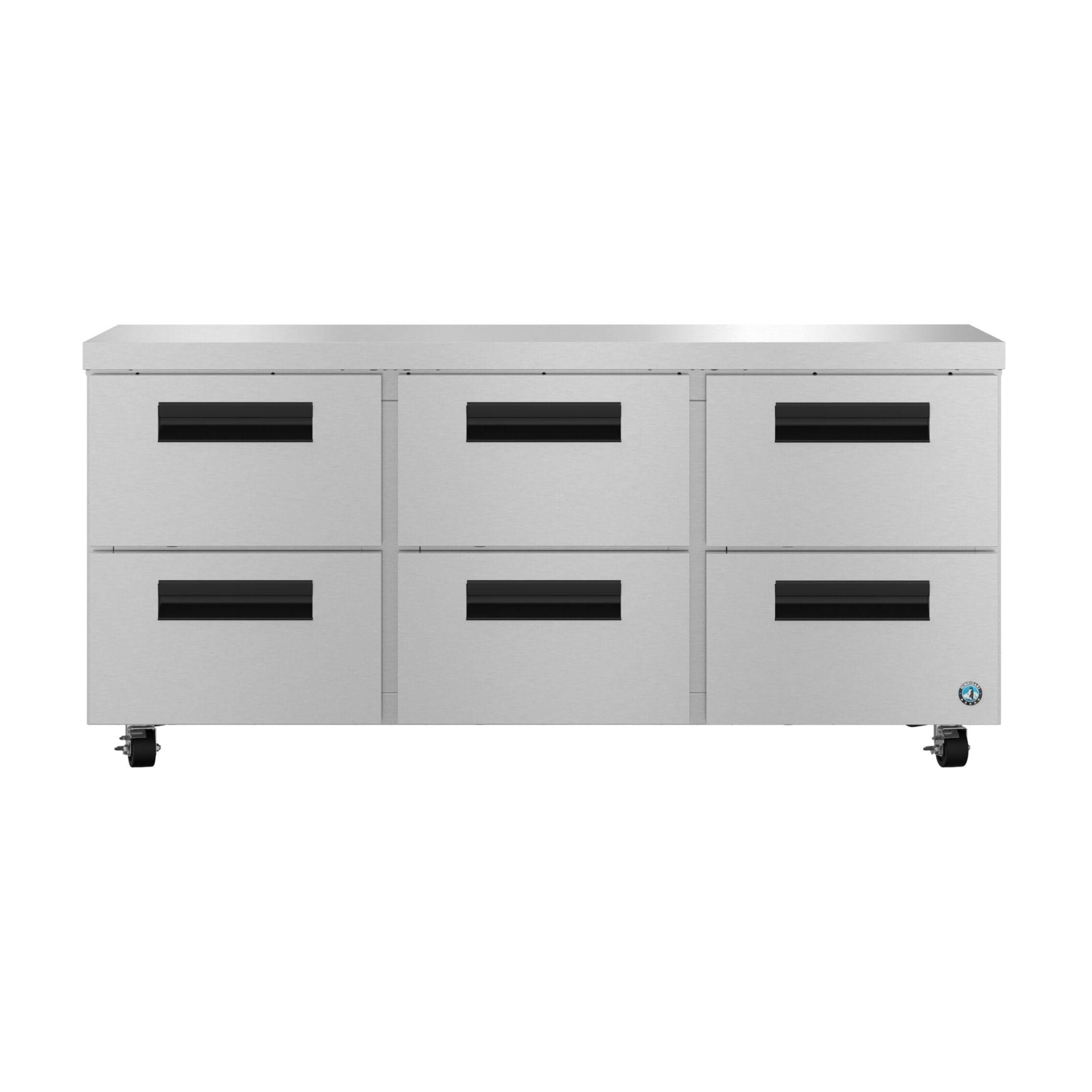 Hoshizaki Hoshizaki UR72B-D6 Undercounter Refrigerator – 72” Three-Section with Six Drawers