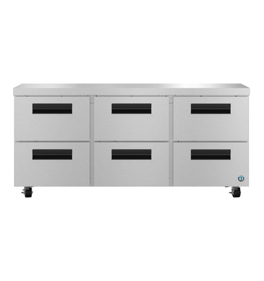 Hoshizaki Hoshizaki UR72B-D6 Undercounter Refrigerator – 72” Three-Section with Six Drawers