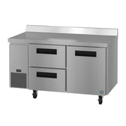 Hoshizaki Hoshizaki WLR60B-D2 60" Worktop Refrigerator – Side Mount, One Door & Two Drawers, Stainless Steel