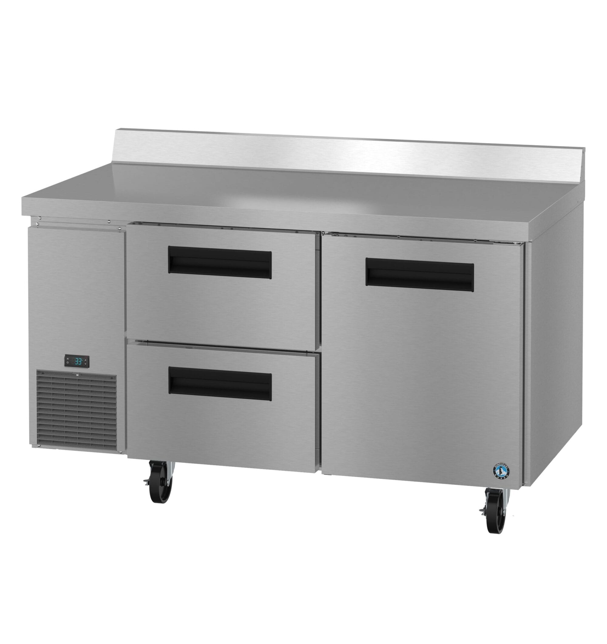 Hoshizaki Hoshizaki WLR60B-D2 60" Worktop Refrigerator – Side Mount, One Door & Two Drawers, Stainless Steel