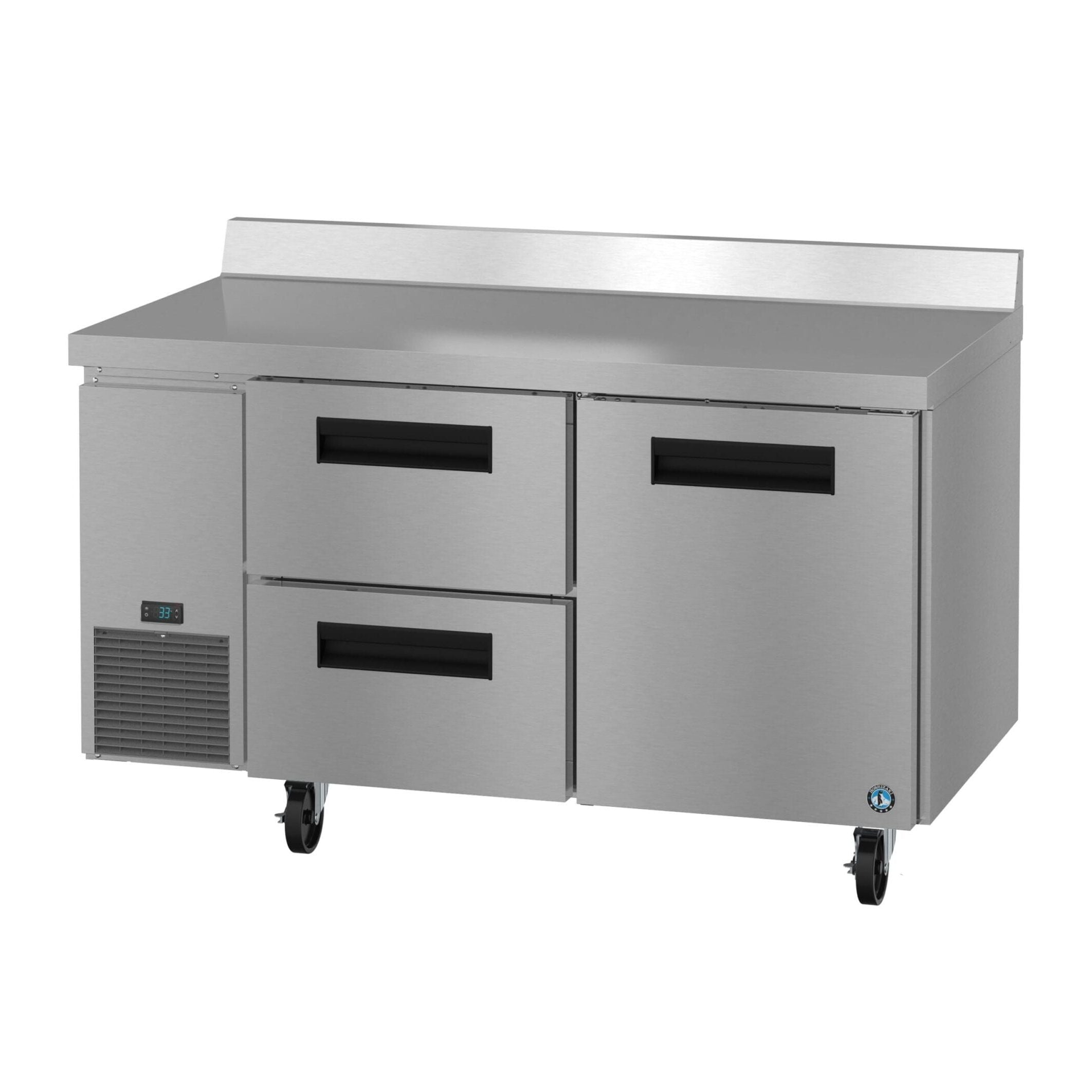 Hoshizaki Hoshizaki WLR60B-D2 60" Worktop Refrigerator – Side Mount, One Door & Two Drawers, Stainless Steel