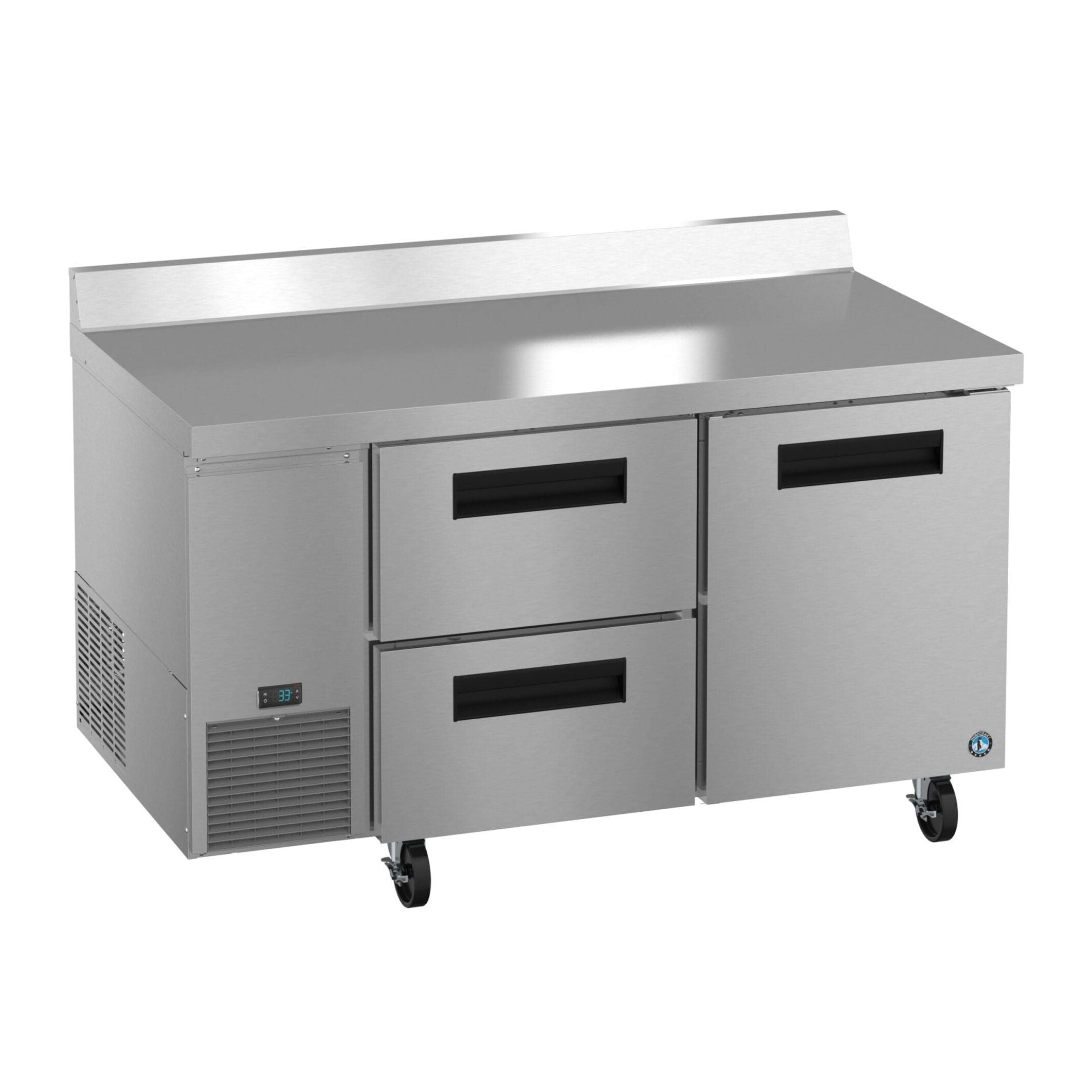 Hoshizaki Hoshizaki WLR60B-D2 60" Worktop Refrigerator – Side Mount, One Door & Two Drawers, Stainless Steel