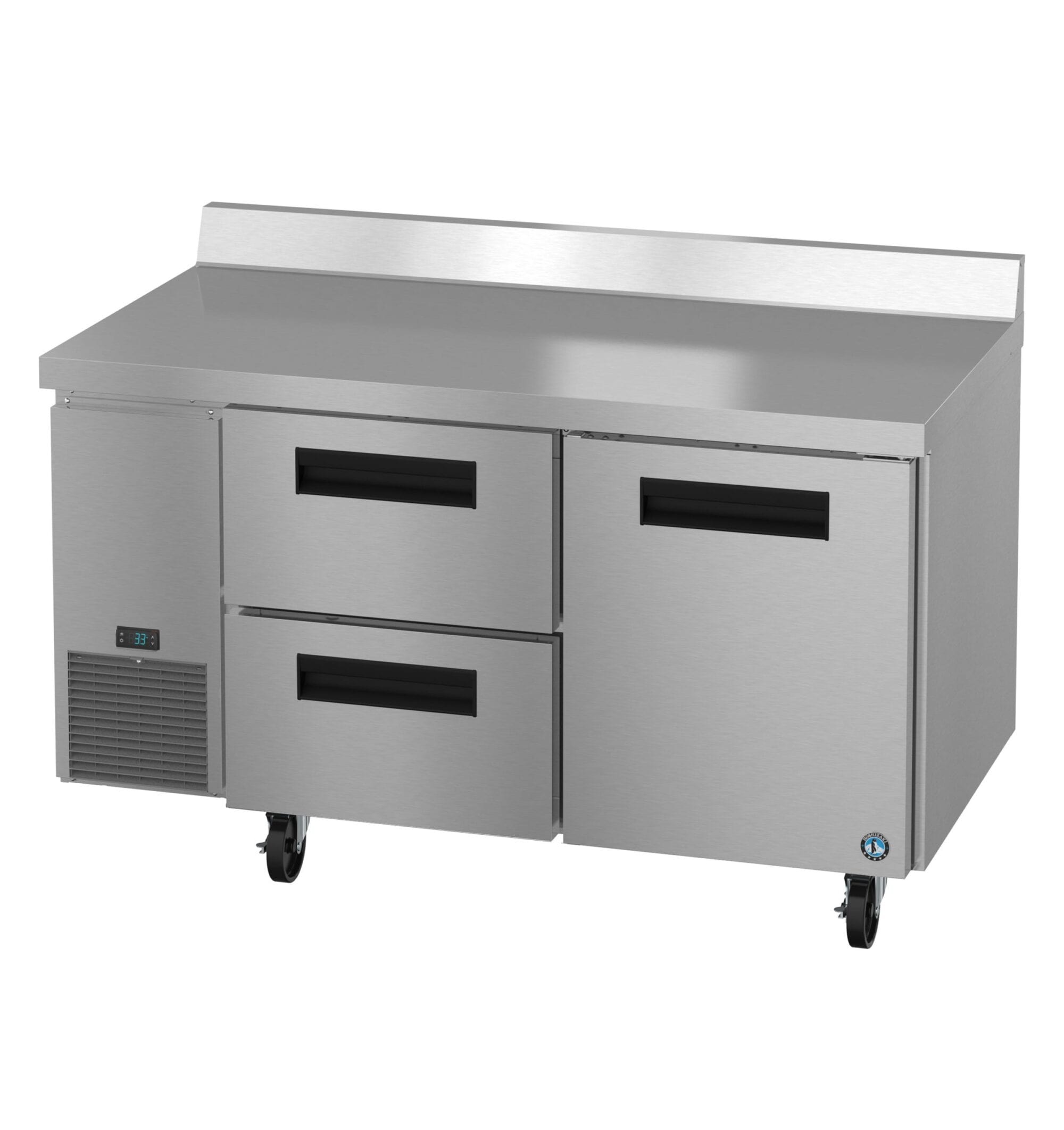 Hoshizaki Hoshizaki WLR60B-D2 60" Worktop Refrigerator – Side Mount, One Door & Two Drawers, Stainless Steel
