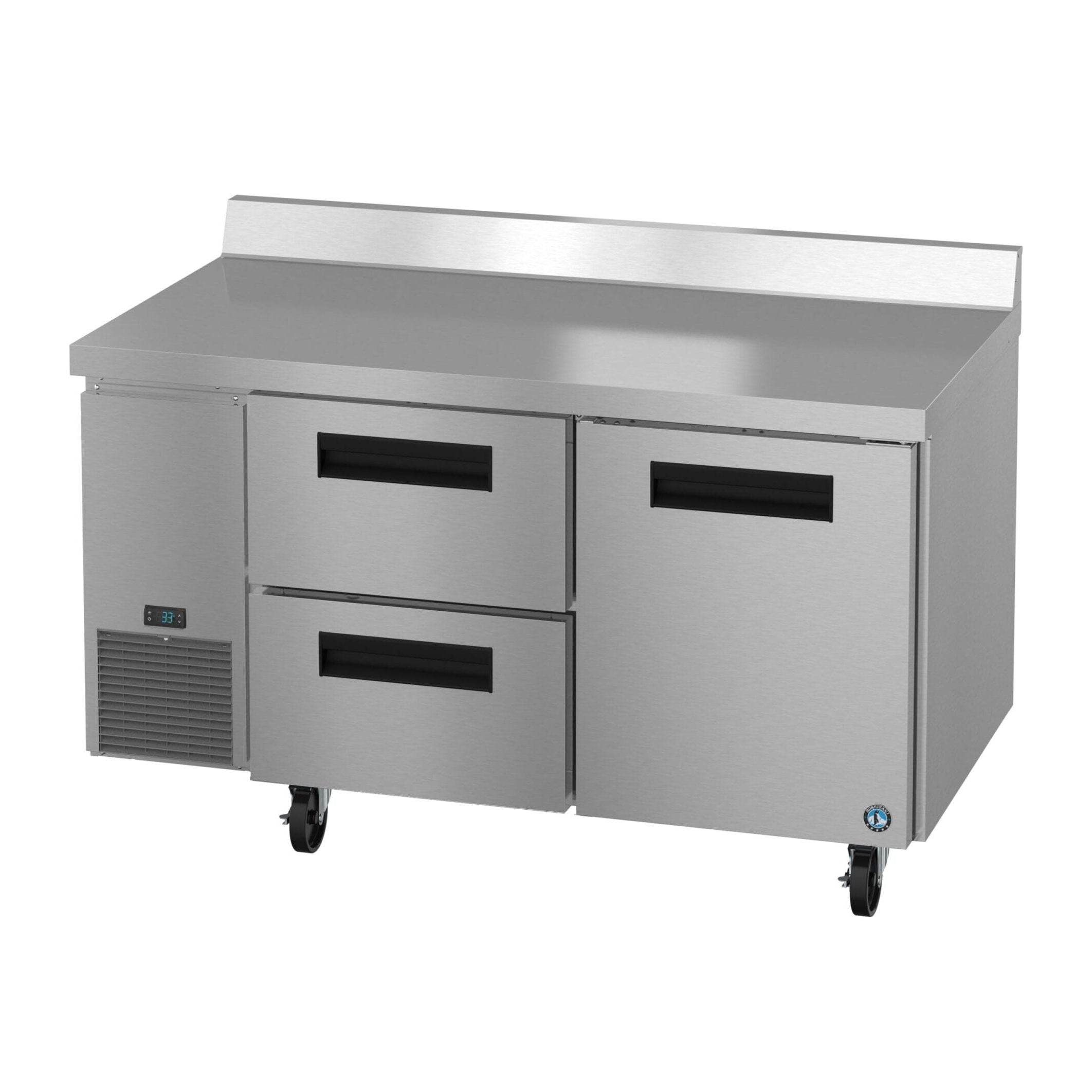 Hoshizaki Hoshizaki WLR60B-D2 60" Worktop Refrigerator – Side Mount, One Door & Two Drawers, Stainless Steel