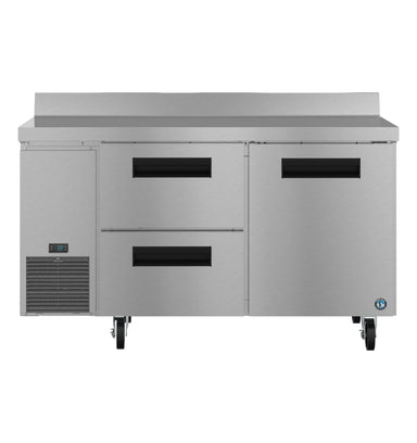 Hoshizaki Hoshizaki WLR60B-D2 60" Worktop Refrigerator – Side Mount, One Door & Two Drawers, Stainless Steel