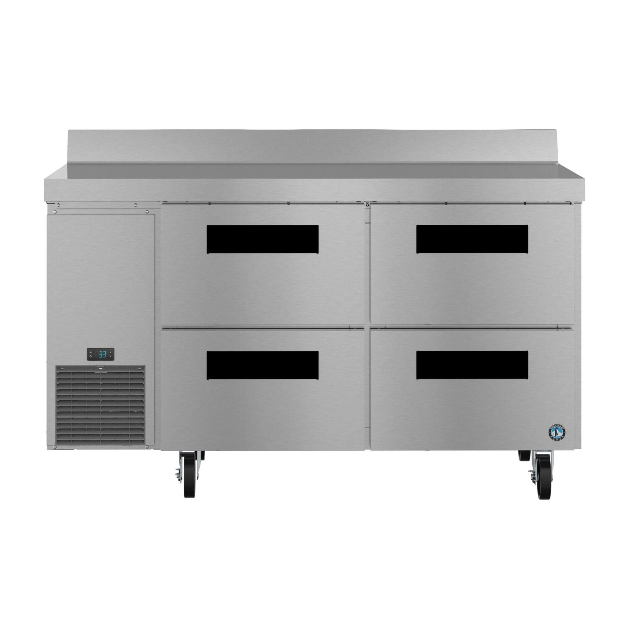 Hoshizaki Hoshizaki WLR60B-D4 60" Worktop Refrigerator with Four Drawers – Side Mount, Stainless Steel, NSF Certified