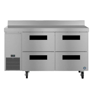 Hoshizaki Hoshizaki WLR60B-D4 60" Worktop Refrigerator with Four Drawers – Side Mount, Stainless Steel, NSF Certified