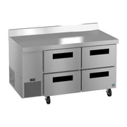Hoshizaki Hoshizaki WLR60B-D4 60" Worktop Refrigerator with Four Drawers – Side Mount, Stainless Steel, NSF Certified