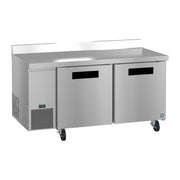 Hoshizaki Hoshizaki WLR67B 67" Worktop Refrigerator with Two Solid Doors – Side Mount, Stainless Steel, NSF Certified