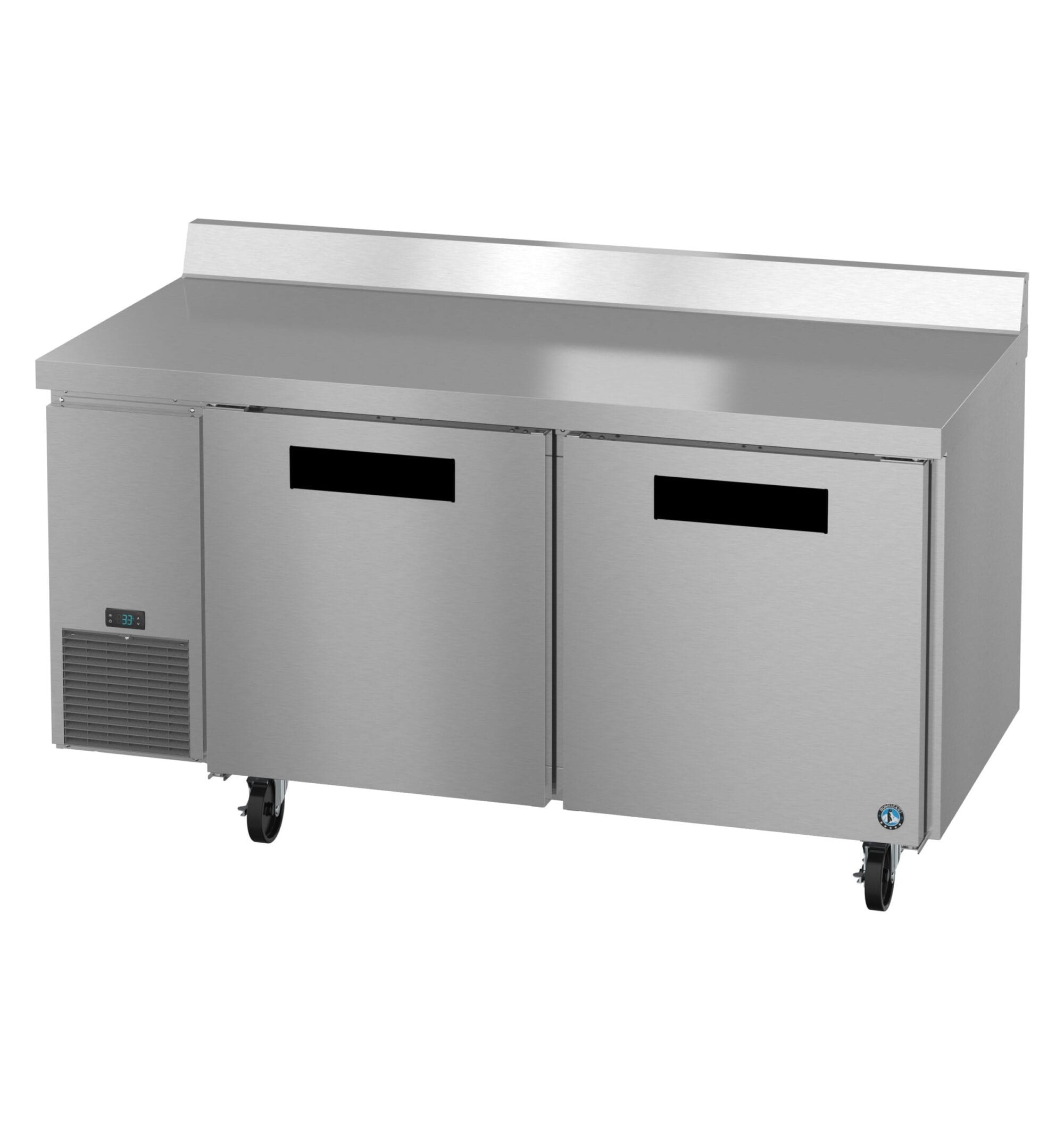 Hoshizaki Hoshizaki WLR67B 67" Worktop Refrigerator with Two Solid Doors – Side Mount, Stainless Steel, NSF Certified