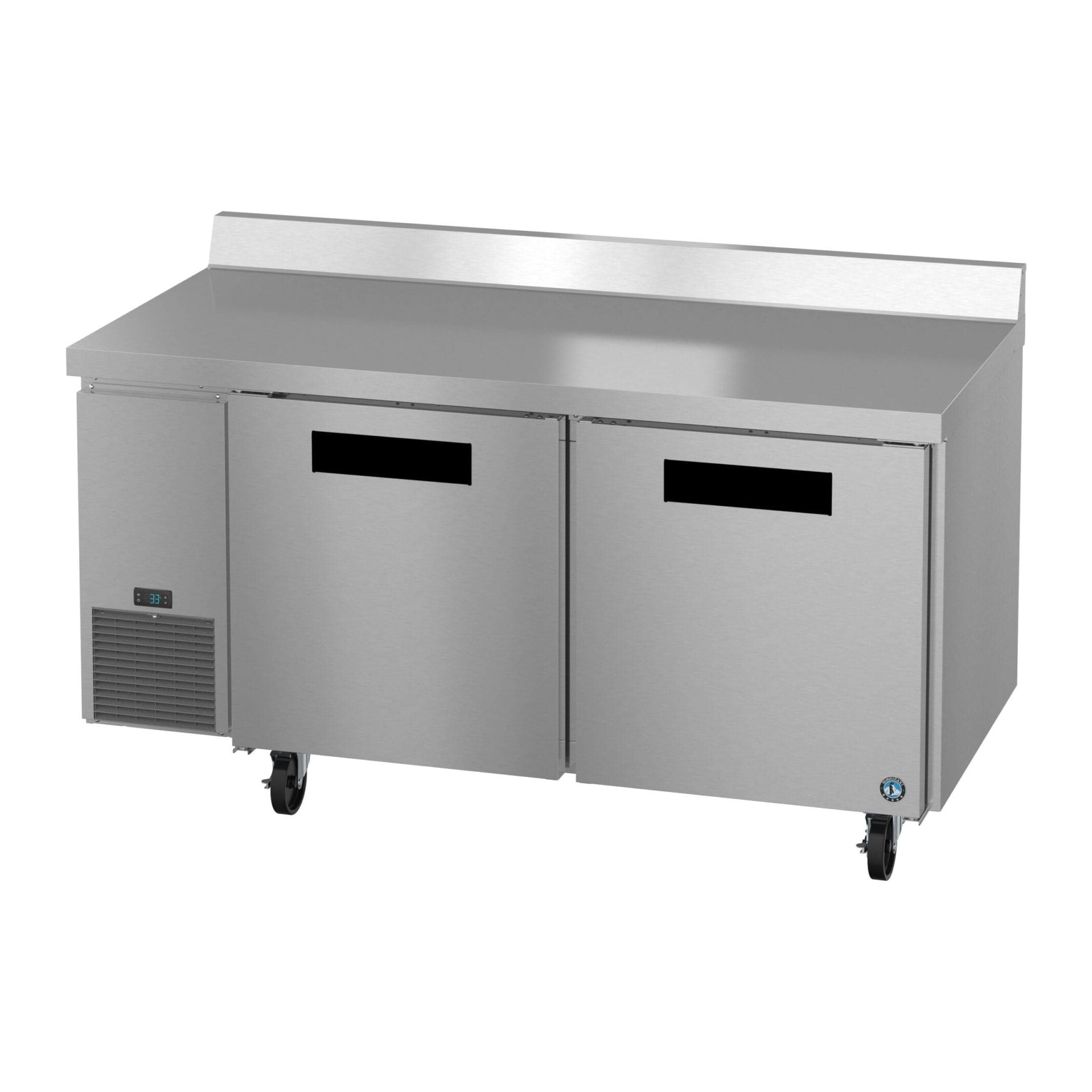 Hoshizaki Hoshizaki WLR67B 67" Worktop Refrigerator with Two Solid Doors – Side Mount, Stainless Steel, NSF Certified