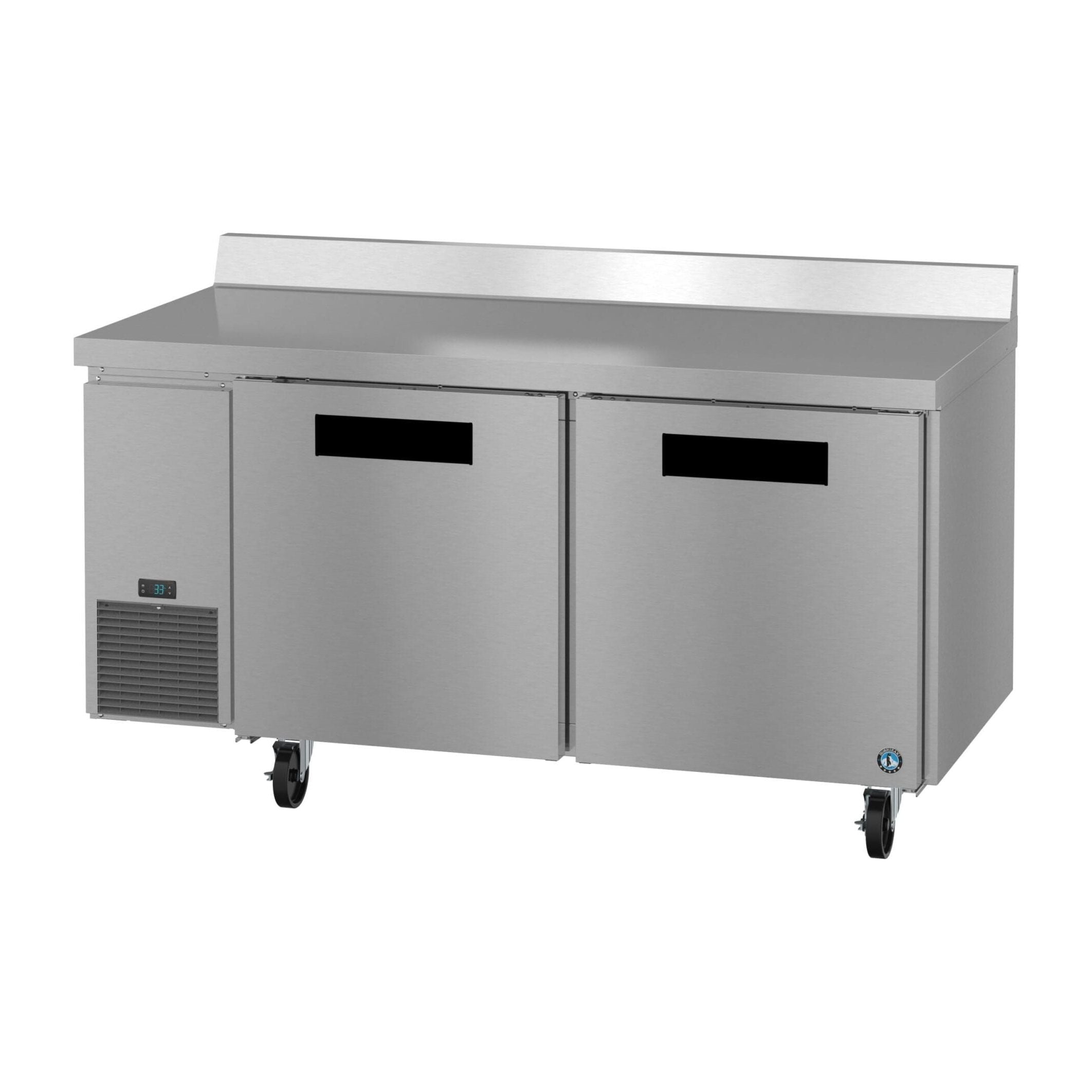 Hoshizaki Hoshizaki WLR67B 67" Worktop Refrigerator with Two Solid Doors – Side Mount, Stainless Steel, NSF Certified
