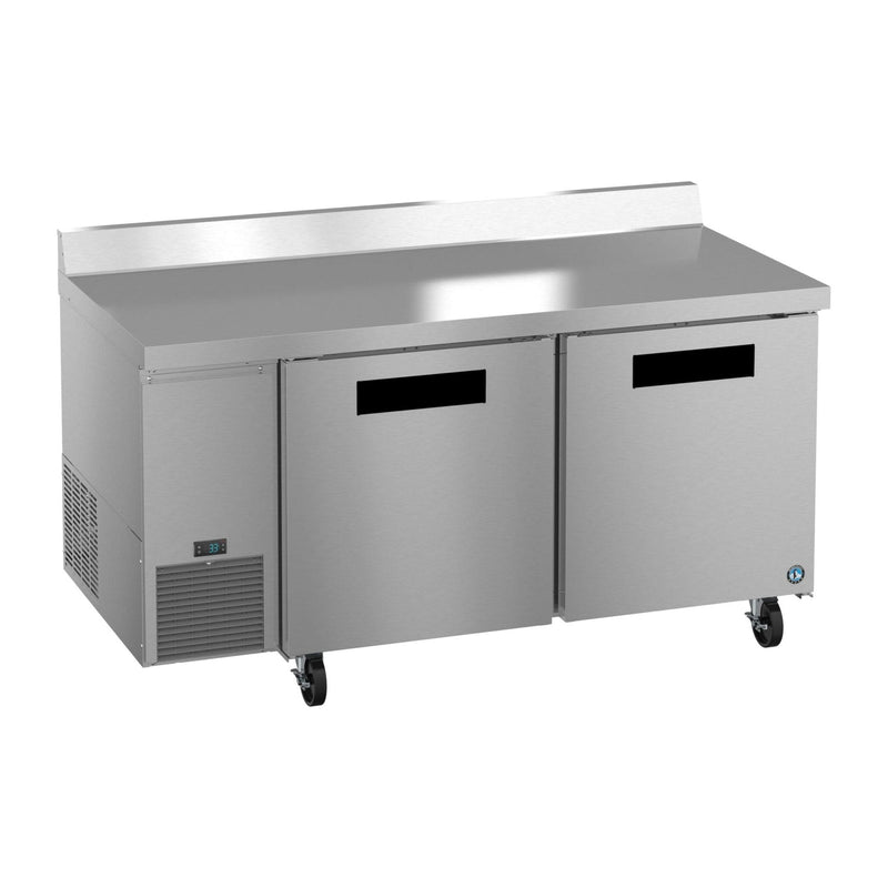 Hoshizaki Hoshizaki WLR67B 67" Worktop Refrigerator with Two Solid Doors – Side Mount, Stainless Steel, NSF Certified