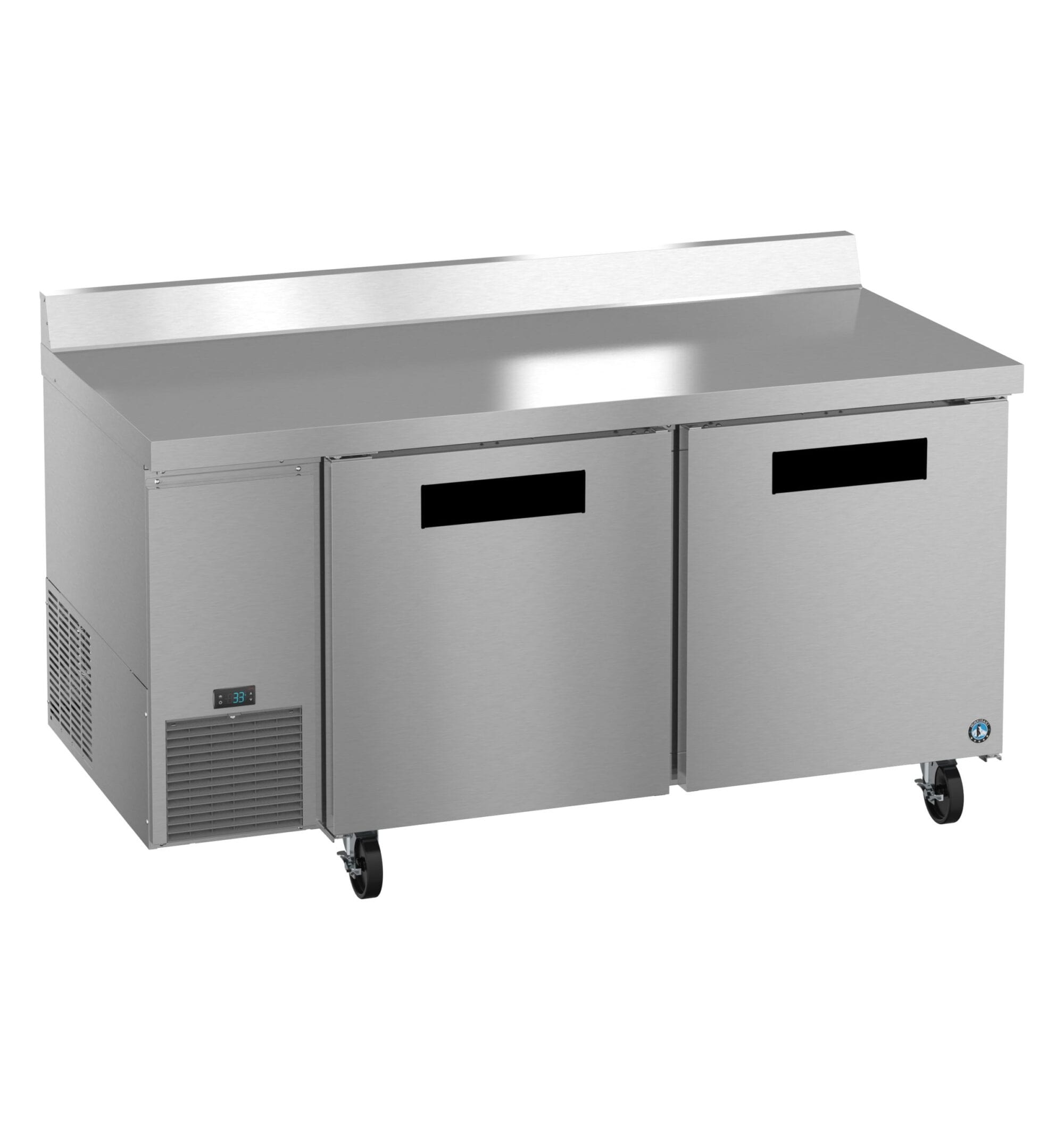 Hoshizaki Hoshizaki WLR67B 67" Worktop Refrigerator with Two Solid Doors – Side Mount, Stainless Steel, NSF Certified