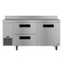 Hoshizaki Hoshizaki WLR67B-D2 67" Worktop Refrigerator with Two Solid Doors – Side Mount, Stainless Steel, NSF Certified