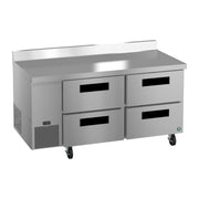Hoshizaki Hoshizaki WLR67B-D4 67" Worktop Refrigerator with Four Drawers – Side Mount, Stainless Steel, NSF Certified