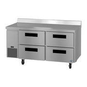 Hoshizaki Hoshizaki WLR67B-D4 67" Worktop Refrigerator with Four Drawers – Side Mount, Stainless Steel, NSF Certified