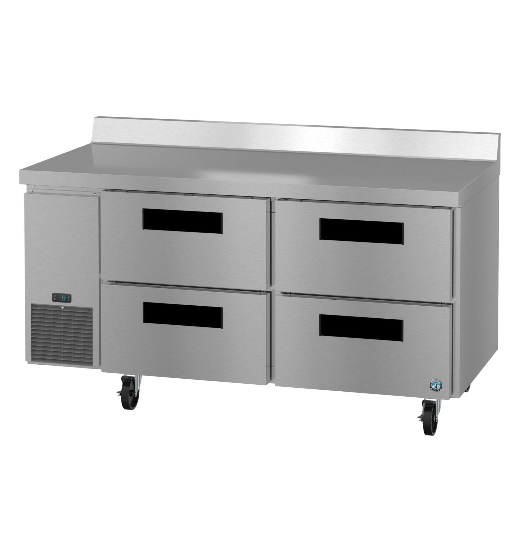 Hoshizaki Hoshizaki WLR67B-D4 67" Worktop Refrigerator with Four Drawers – Side Mount, Stainless Steel, NSF Certified