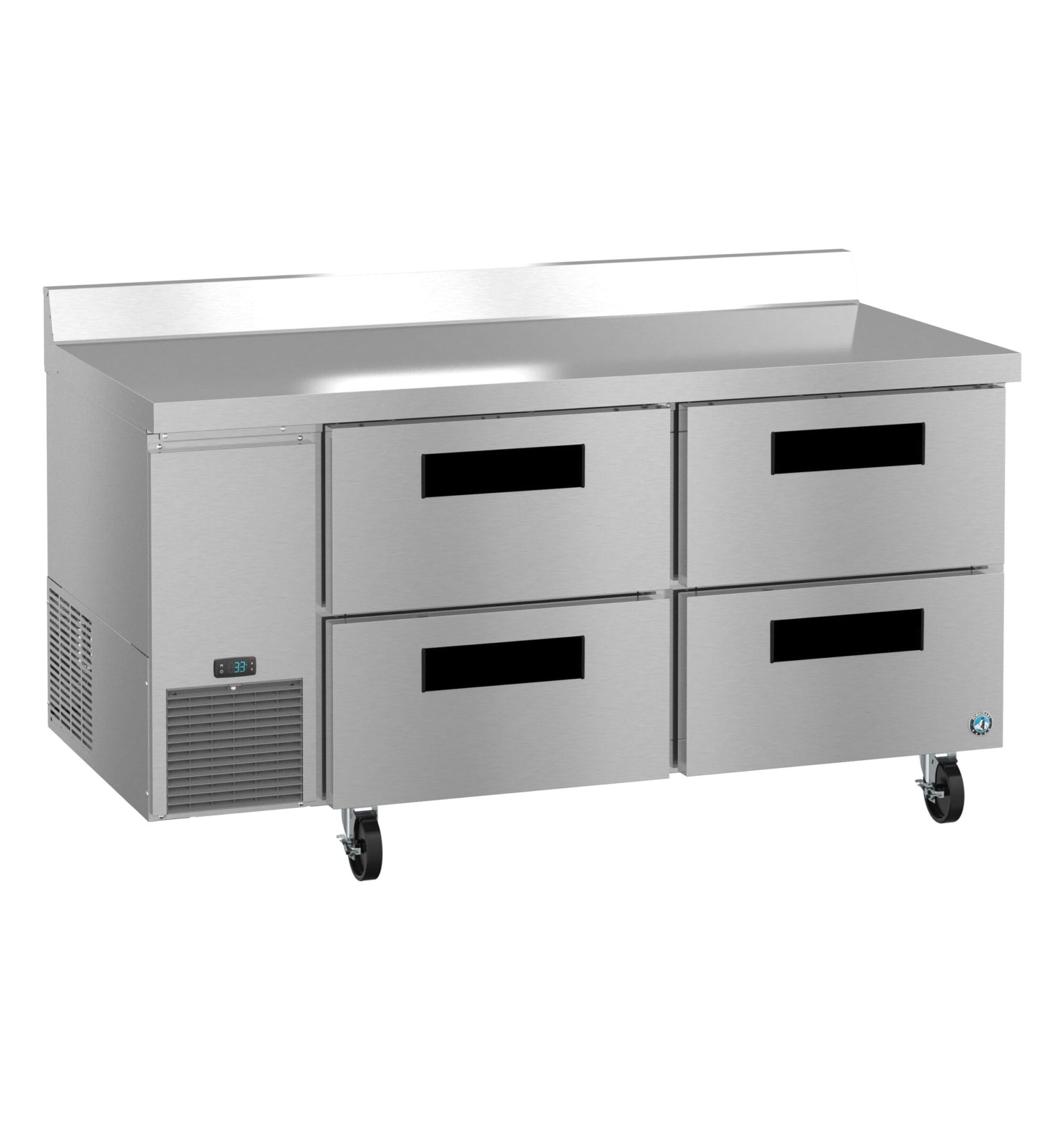 Hoshizaki Hoshizaki WLR67B-D4 67" Worktop Refrigerator with Four Drawers – Side Mount, Stainless Steel, NSF Certified