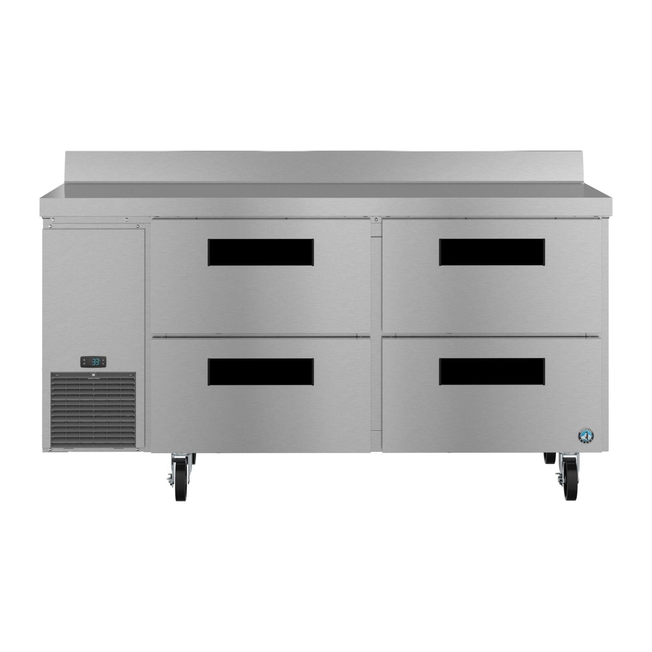 Hoshizaki Hoshizaki WLR67B-D4 67" Worktop Refrigerator with Four Drawers – Side Mount, Stainless Steel, NSF Certified