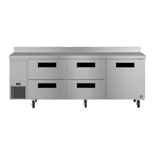 Hoshizaki Steehheart Worktop Refrigerator Hoshizaki WLR93B-D4 93" Steelheart Worktop Refrigerator w/ (3) Sections, (1) Door & (4) Drawers, 115v