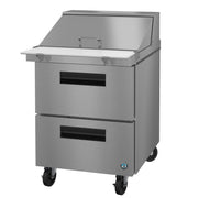 IronCladRestaurantSupply Hoshizaki SR27B-12MD2 Mega Top Prep Refrigerator – 27" One-Section with Dual Drawers
