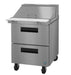 IronCladRestaurantSupply Hoshizaki SR27B-12MD2 Mega Top Prep Refrigerator – 27" One-Section with Dual Drawers