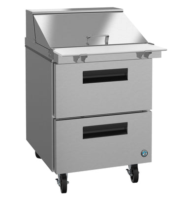IronCladRestaurantSupply Hoshizaki SR27B-12MD2 Mega Top Prep Refrigerator – 27" One-Section with Dual Drawers